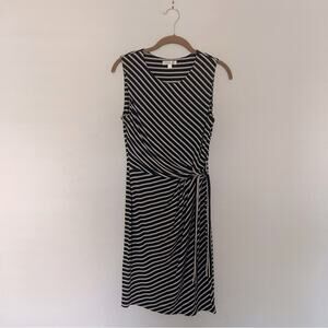 Nine britton Striped Sleeveless Dress Black & Cream NWOT